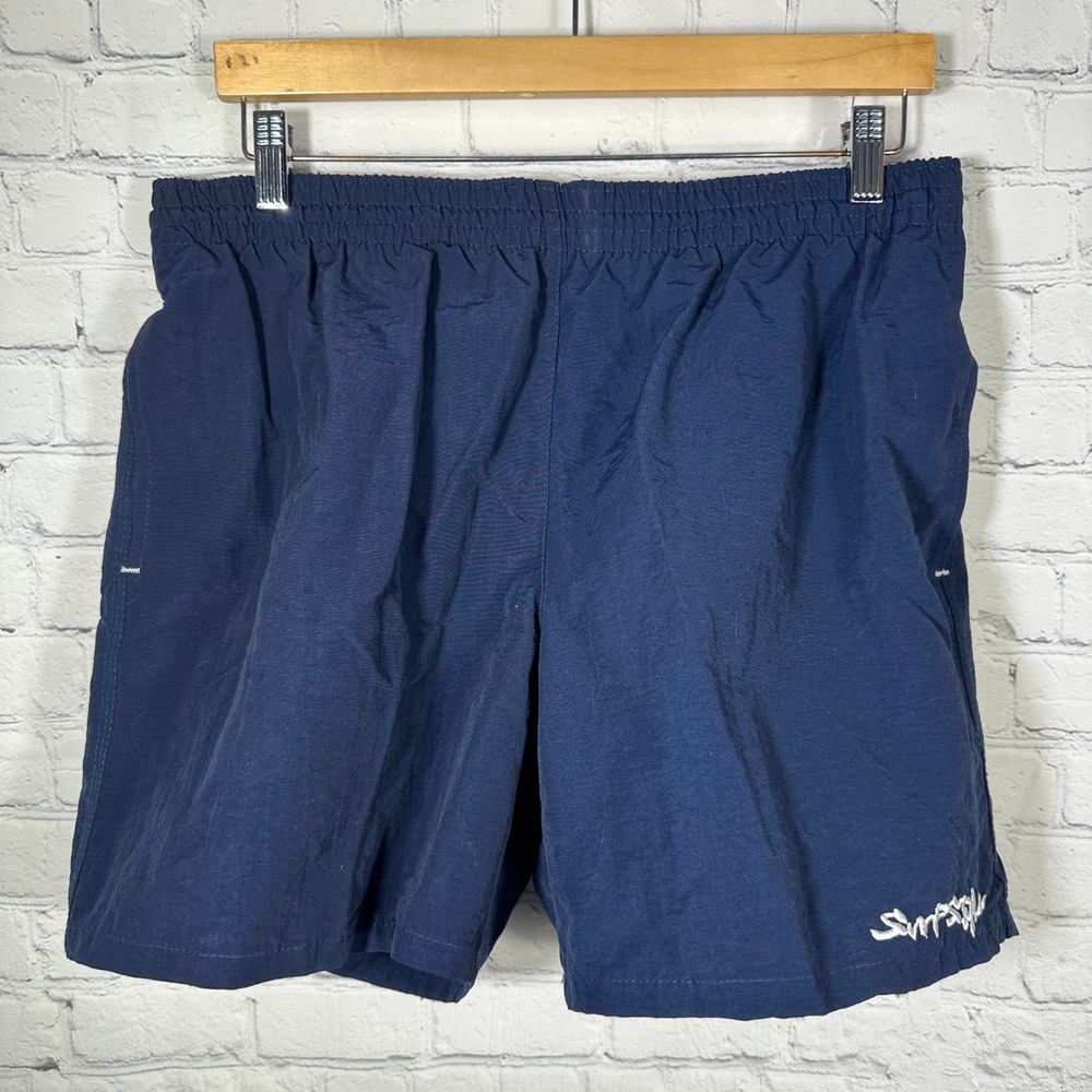 Surf Style‎ Shorts Large Body Gear Navy Blue Swim Trunks Mens Board Shorts Lined